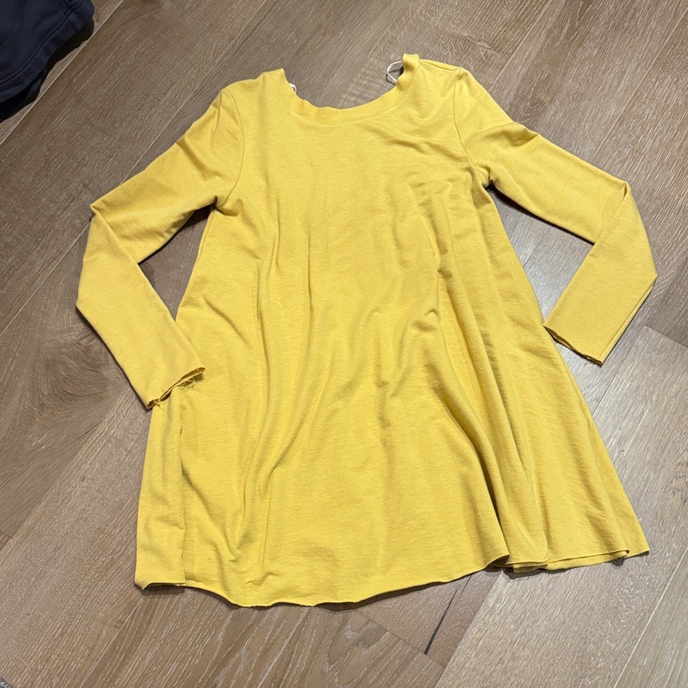 Free People - We The Free Gold Yellow Women's Long Swing Top